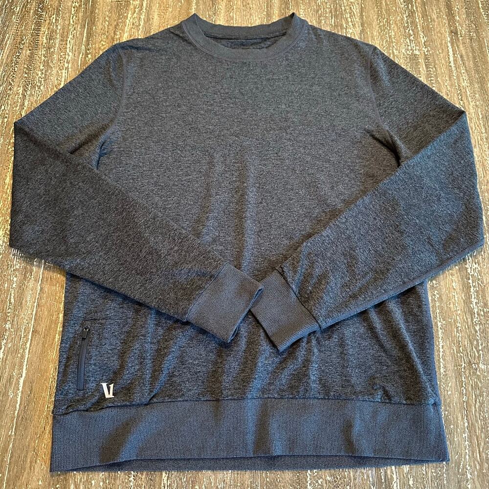 Vuori Crewneck Lightweight Performance Sweatshirt Top Dark Gray Men’s Size M